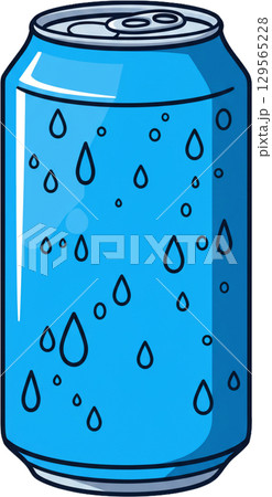 tin can with water drops 129565228