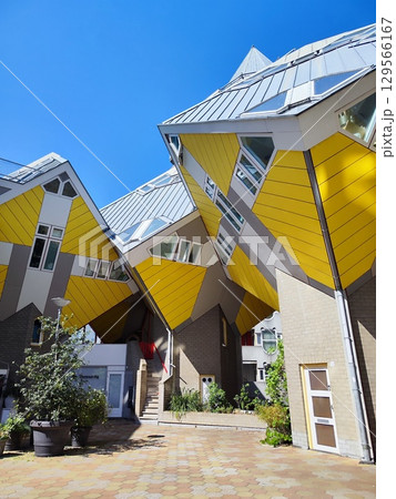 Cube Houses in Rotterdam, Netherlands. Kubuswoningen, designed by Piet Blom Cube Houses in Rotterdam, Netherlands. Kubuswoningen, designed by Piet Blom 129566167