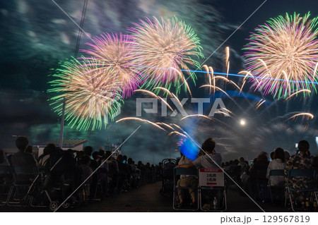 【花火風景】第40回なとり夏まつりの打ち上げ花火 129567819
