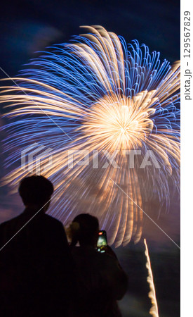 【花火風景】第40回なとり夏まつりの打ち上げ花火 129567829