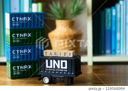 TARIFF・タリフ　コンテナに上乗せされた間税 129568004