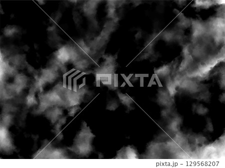 水彩風の煙と墨の抽象テクスチャ背景 129568207