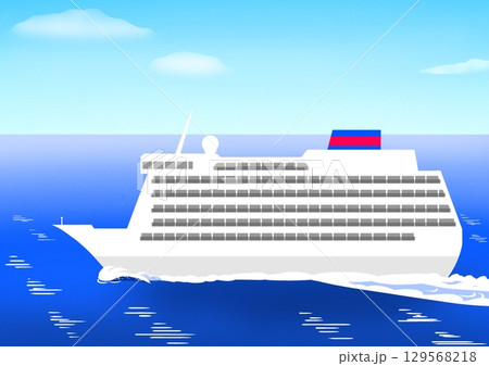 クルーズ船の船旅 クルーズ船の船旅 129568218