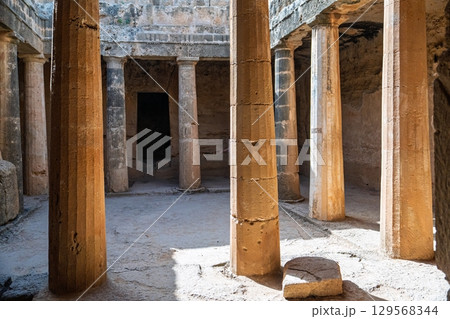 Ancient Tombs of the Kings Historical Architecture and Interior View in Paphos, Cyprus Ancient Tombs of the Kings Historical Architecture and Interior View in Paphos, Cyprus 129568344