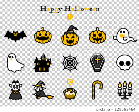 シンプルアイコン集 ハロウィン 129568464