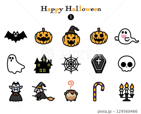 シンプルアイコン集 ハロウィン 129568466