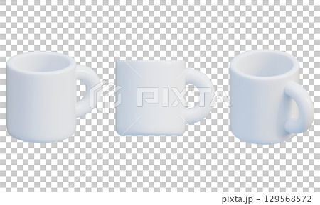 Cartoon Style Mug 3D Graphic 129568572