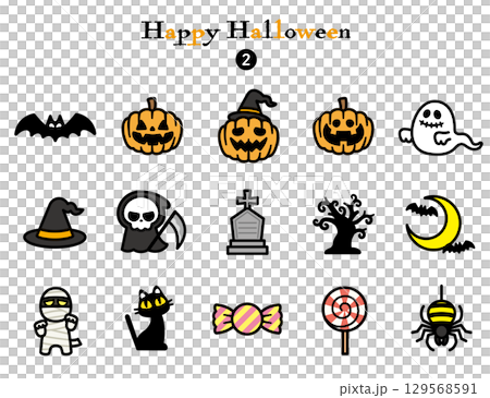 簡單圖示集合萬聖節 129568591