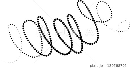 Line dot of spiral and wave, symbol, icon. Design element 129568793