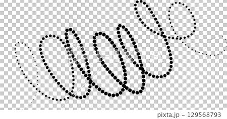 Line dot of spiral and wave, symbol, icon. Design element 129568793