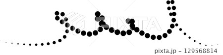 Line dot of spiral and wave, symbol, icon. Design element 129568814