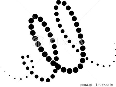Line dot of spiral and wave, symbol, icon. Design element Line dot of spiral and wave, symbol, icon. Design element 129568816