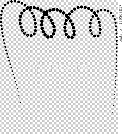 Line dot of spiral and wave, symbol, icon. Design element 129568817