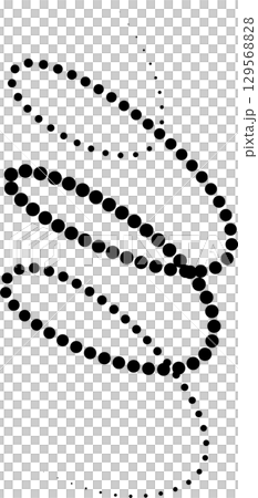 Line dot of spiral and wave, symbol, icon. Design element 129568828