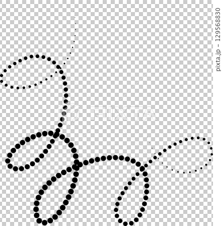 Line dot of spiral and wave, symbol, icon. Design element 129568830