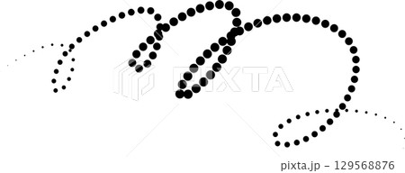Line dot of spiral and wave, symbol, icon. Design element 129568876
