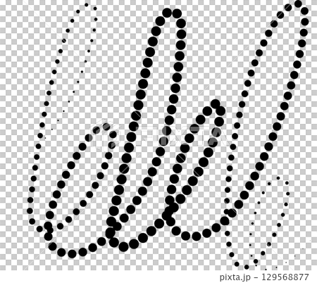 Line dot of spiral and wave, symbol, icon. Design element 129568877