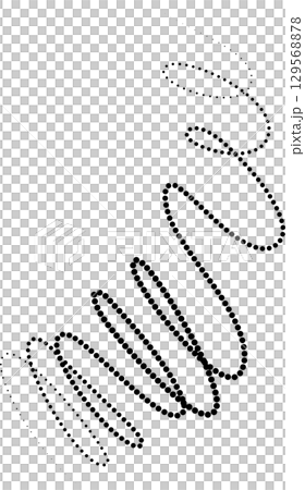 Line dot of spiral and wave, symbol, icon. Design element 129568878