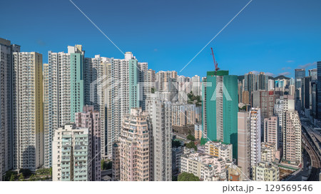 Aug 10 2025 Ngau Tau Kok Urban Landscape in Kowloon Hong Kong 129569546