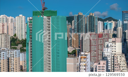 Aug 10 2025 Ngau Tau Kok Urban Landscape in Kowloon Hong Kong 129569550