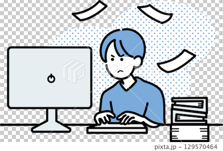 醫生準備文書工作的插圖 129570464