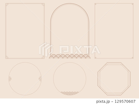 Vector illustration of traditional Korean frame.のイラスト素材 [129570607] - PIXTA