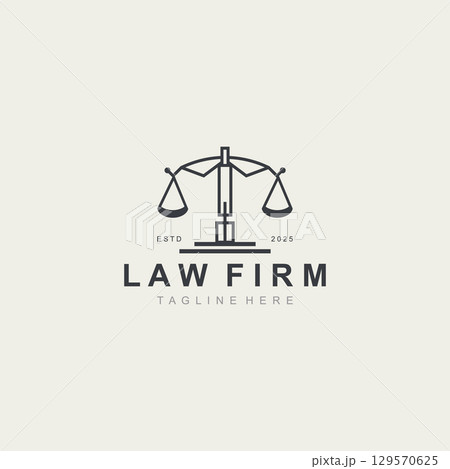 Law firm Logo lawyer office Simple Design inspiration symbol 129570625