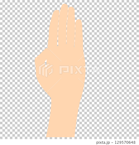 A simple illustration of a raised hand A simple illustration of a raised hand 129570648