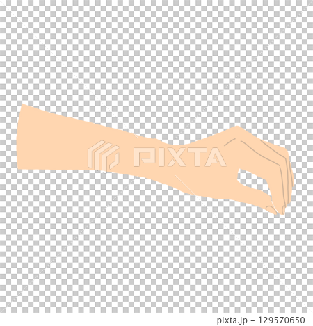 Illustration of a hand pinching Illustration of a hand pinching 129570650