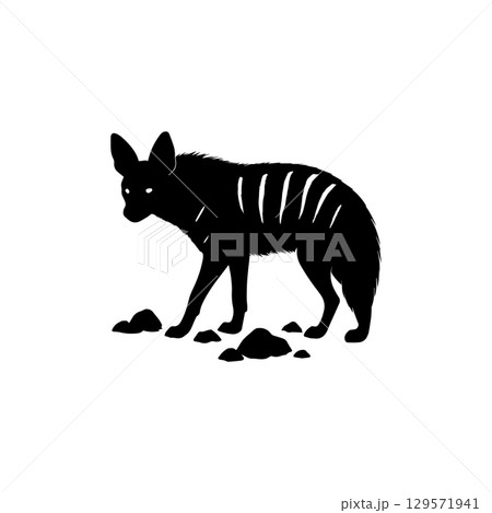 Aardwolf animal silhouette vector illustration Aardwolf animal silhouette vector illustration 129571941