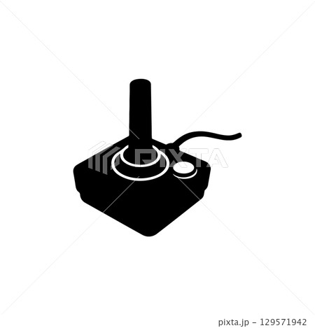 joystick silhouette on white background 129571942