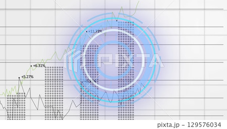 Image of data processing on white background 129576034