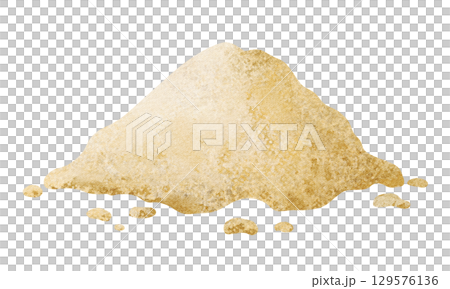 Ground garlic powder watercolor illustration. Pile of dry spice for cooking, seasoning food. Minced ginger for culinary designs. Almond flour or handful of yellow sand clip art Ground garlic powder watercolor illustration. Pile of dry spice for cooking, seasoning food. Minced ginger for culinary designs. Almond flour or handful of yellow sand clip art 129576136