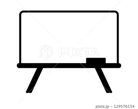 ホワイトボードのアイコン モノトーン ホワイトボードのアイコン モノトーン 129576154