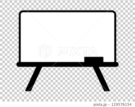 ホワイトボードのアイコン モノトーン ホワイトボードのアイコン モノトーン 129576154