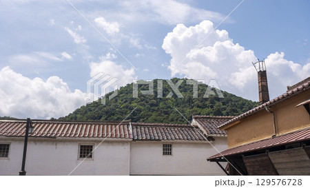 夏空の打吹山と赤瓦の街並み 倉吉市白壁土蔵 夏空の打吹山と赤瓦の街並み 倉吉市白壁土蔵 129576728