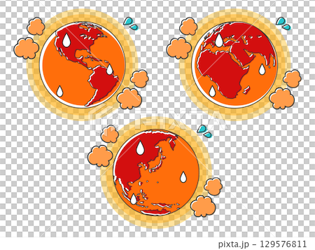 地球 2 向量，代表全球暖化 129576811