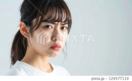 怒っている女性 129577119