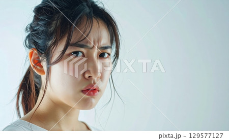 怒っている女性 129577127