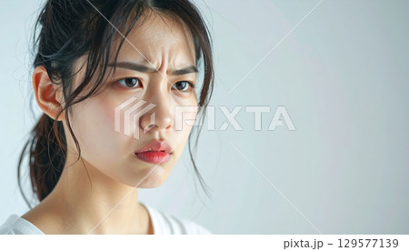 怒っている女性 129577139