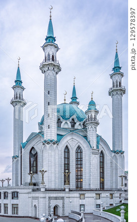 Kul Sharif mosque in Kazan Kremlin, Tatarstan, Russia. It is tourist attraction of Kazan. Kul Sharif mosque in Kazan Kremlin, Tatarstan, Russia. It is tourist attraction of Kazan. 129578397