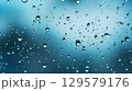Rain on glass. Rain drops on window 129579176