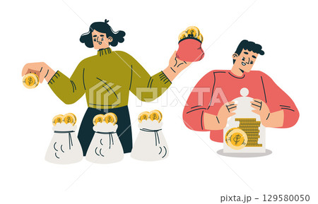 An enchanting and Creative Cookie Jar along with Baking Lovers Illustration that delights An enchanting and Creative Cookie Jar along with Baking Lovers Illustration that delights 129580050
