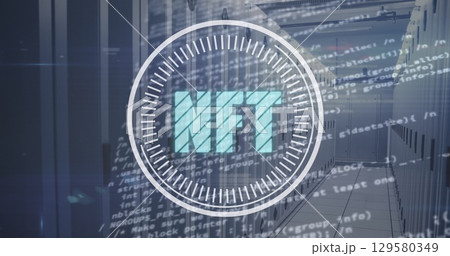 Image of nft and data processing over servers Image of nft and data processing over servers 129580349