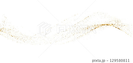 Abstract shiny gold glitter particles design element Abstract shiny gold glitter particles design element 129580811