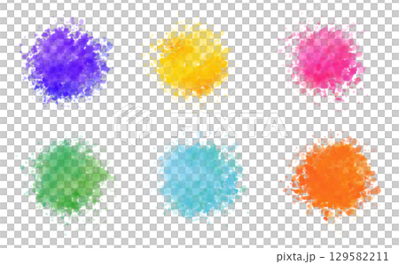 Colorful watercolor background, decoration, icon parts_splash Colorful watercolor background, decoration, icon parts_splash 129582211