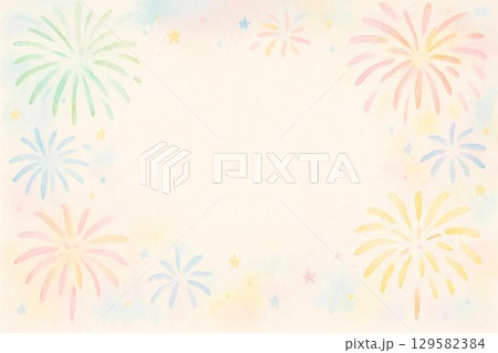 背景素材　花火大会 129582384