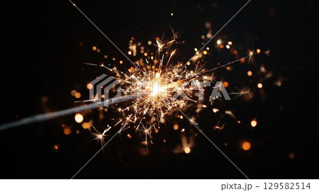 線香花火のしずく火花（手なし・安全） 129582514