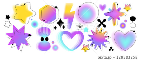 Y2k gradient shapes Y2k gradient shapes 129583258