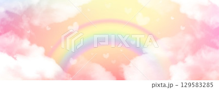 Rainbow sky unicorn paradise Rainbow sky unicorn paradise 129583285